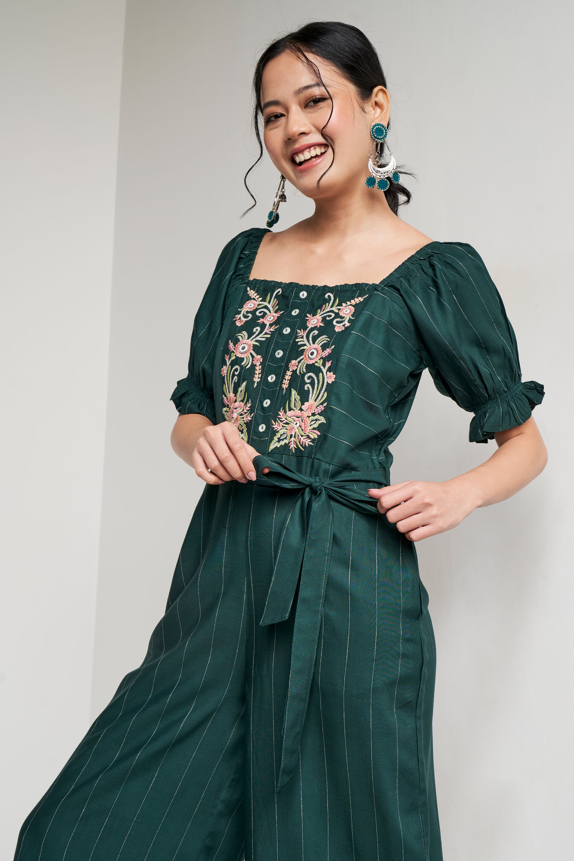 Global desi best sale green jumpsuit